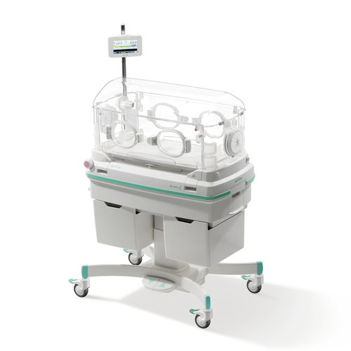 Inkubator für Neugeborene auf Rollen - Air Incu i - Atom Medical Corporation  - mit Monitor