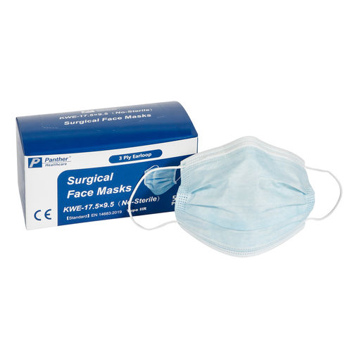 OP-Maske / IIR-Typ - KWE-17.5*9.5 - Panther Healthcare - blau / Vlies / dreilagig
