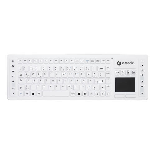 Medizinische Tastatur / Touchpad - BLT02 GER - Baaske Medical - Silikon / hermetisch / Hygiene