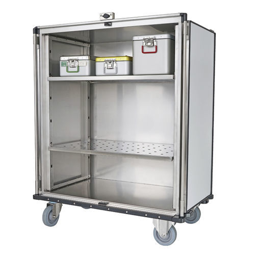 Wagen für sterile Materialien - 8622 CR - Alvi - Transfer / Edelstahl / mit 2 Regalbrettern
