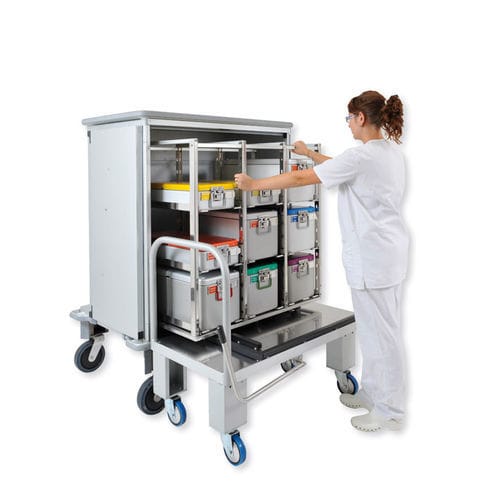 Wagen für FTS - SY 5200 - Alvi - medizinisch / für Transport / mit Behältern