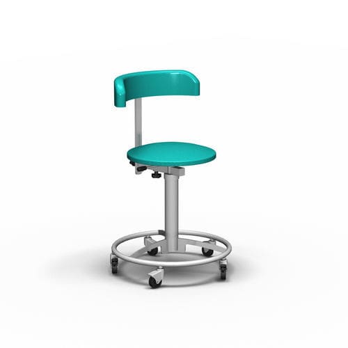Hocker für Gesundheitseinrichtungen - 2-043 - ALVO Medical - höhenverstellbar / pneumatisch / mit Rückenlehne