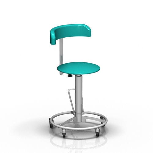 Hocker für Gesundheitseinrichtungen - 2-044 - ALVO Medical - höhenverstellbar / hydraulisch / mit Rückenlehne