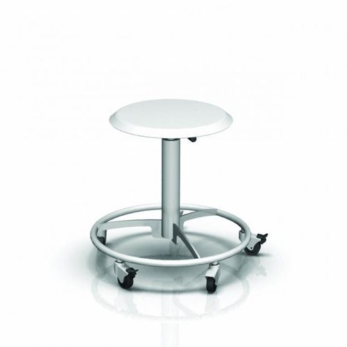 Hocker für Arztpraxis - 2-040 - ALVO Medical - pneumatisch / auf Rollen / Edelstahl
