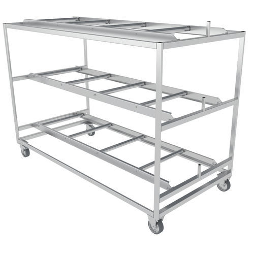 Regal mit 3 Regalbrettern - N2-712-B - ALVO Medical - Sarg für Leichenhallen / Edelstahl