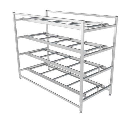 Regal / 4 Regalbretter - N2-703 - ALVO Medical - Sarg für Leichenhallen / Edelstahl