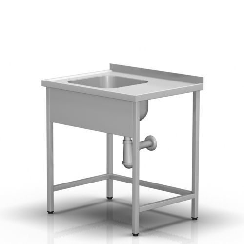 Arbeitstisch - 2-390 - ALVO Medical - rechteckig / mit Waschbecken / Edelstahl