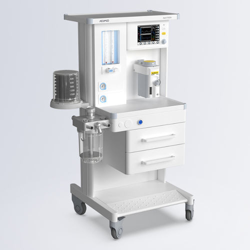 Rollenstativ-Anästhesiearbeitsplatz - Aeon7600A - Beijing Aeonmed  - Atmungsmonitoring / mit Ventilator / mit elektronischem Gasmischer