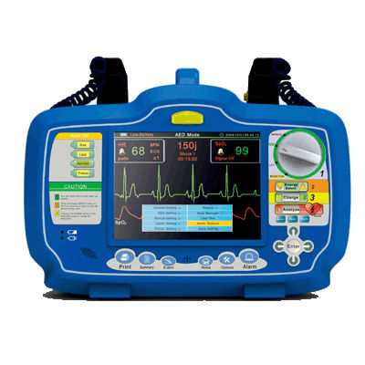 Halbautomatischer externer Defibrillator - DM7000 - Beijing M&B Electronic Instruments   - mit Monitor