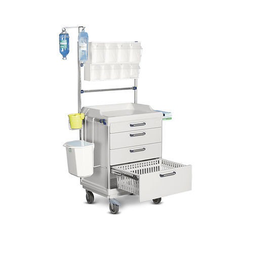 Wagen für Anästhesie - 40-621513 - Belintra - für medizinische Geräte / mit Korb / Abfalleimer