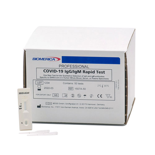 COVID-19-Schnelltest - 1507A-25 - BIOMERICA  - IgG / IgM / SARS-COV-2