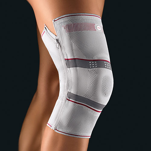 Knie-Stützbandage - GenuZip® - BORT Medical - mit Kniescheibenkissen / mit beweglichen Verstärkungen