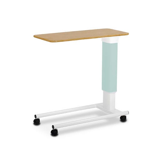 Betttisch / manuelle Bedienung - OBL/GW1/SP/S  - Bristol Maid Hospital Metalcraft - pneumatisch / auf Rollen / höhenverstellbar