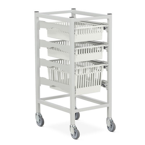 Wagen zur Medikamentenausgabe - 4D1DSTCM - Bristol Maid Hospital Metalcraft - Edelstahl / mit Korb / mobil