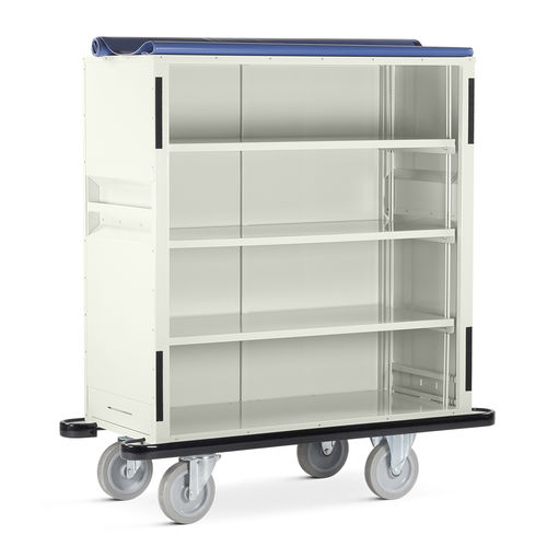 Sackhalterwagen für saubere Wäsche - WT/50 series - Bristol Maid Hospital Metalcraft - für Kliniken / Reinigung / mit Regal