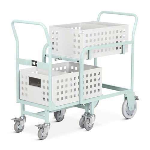 Medizinischer Wagen - MRT/TR/2B/DUO  - Bristol Maid Hospital Metalcraft - für Krankenakten / für Transport / Edelstahl