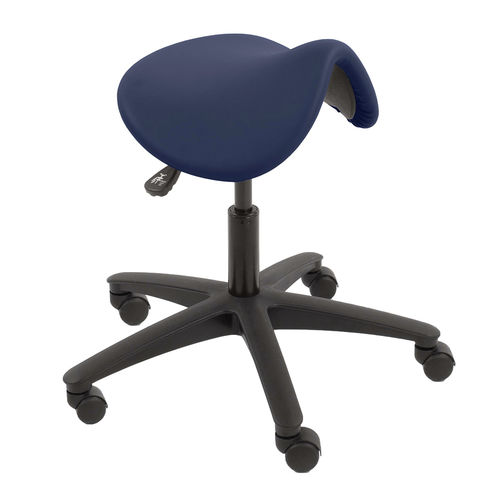Hocker für Gesundheitseinrichtungen - 5TS/SA series - Bristol Maid Hospital Metalcraft - pneumatisch / sattelförmig / schwarz