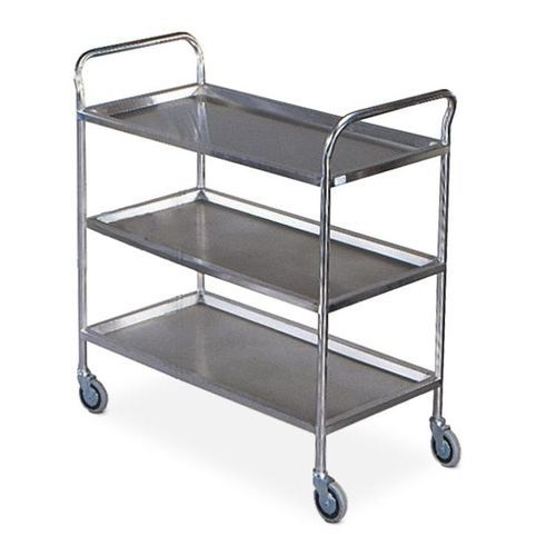 Mehrzweckwagen - WT/33/SS/3 - Bristol Maid Hospital Metalcraft - Edelstahl / mit 3 Regalbrettern / mobil
