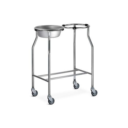 Schalenhalter mit zwei Schalen - SBS/2  - Bristol Maid Hospital Metalcraft - zur Montage auf Rollwagen / Edelstahl