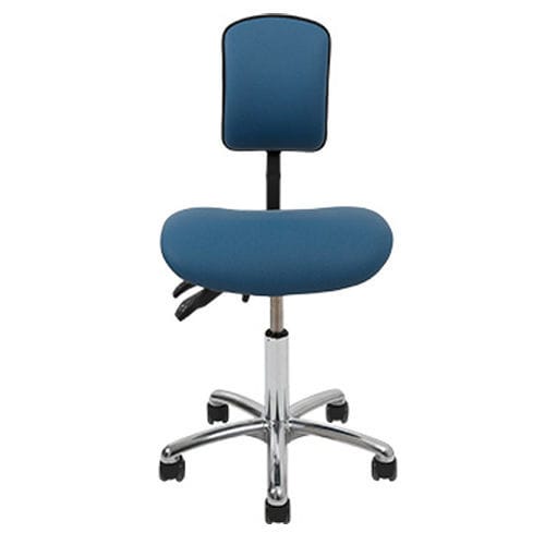 Stuhl mit Fußstütze - 5TS/TEC/PL/SS/NB/VBLU - Bristol Maid Hospital Metalcraft - mobil / auf Rollen / Dreh