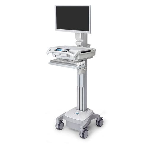 Medizinischer Computer-Arbeitsplatz - Trio™ - Capsa Healthcare - für Laptop Computer / höhenverstellbar / mobil