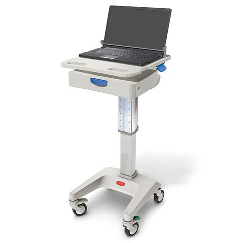 Zubehör-Computerwagen - LX5  - Capsa Healthcare - höhenverstellbar / mit Schublade / gesichert