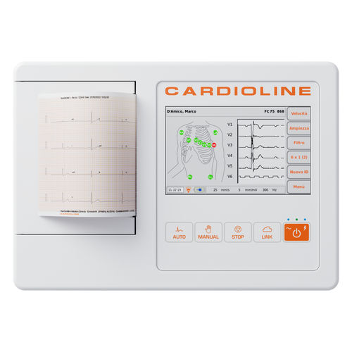 Ruhe-Elektrokardiograph - ECG100L - Cardioline - 12 Kanäle / digital / mit Drucker