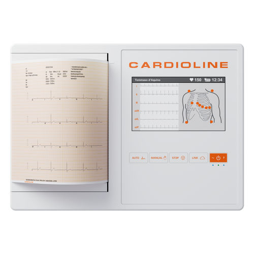 Ruhe-Elektrokardiograph - ECG200L - Cardioline - 12 Kanäle / digital / mit Drucker