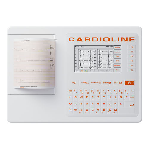 Ruhe-Elektrokardiograph - ECG100S - Cardioline - 12 Kanäle / digital / mit Drucker