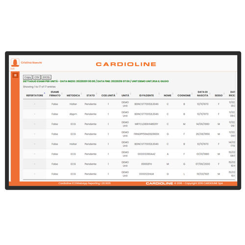 Reporting-Software - ECGWebApp - Cardioline - medizinisch / für Krankenhaus / für Kliniken