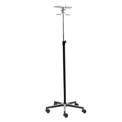 Infusionsständer auf Rollen - 32502ALU - CARINA  - 2 Haken / höhenverstellbar