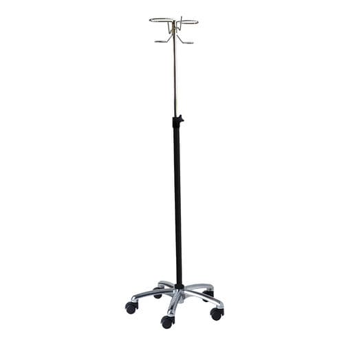 Infusionsständer auf Rollen - 32502ALU500 - CARINA  - 2 Haken / höhenverstellbar