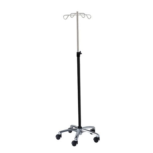 Infusionsständer auf Rollen - 32004INOALU500 - CARINA  - 4 Haken / höhenverstellbar