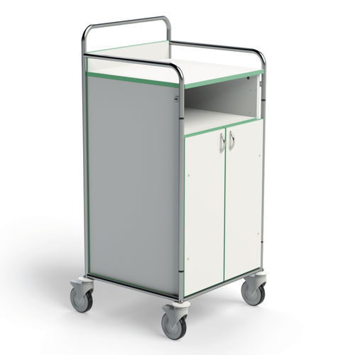 Sackhalterwagen für dreckige Wäsche - 251SP-VNH - Conf Industries - für saubere Wäsche / medizinisch / mit 2 Regalbrettern