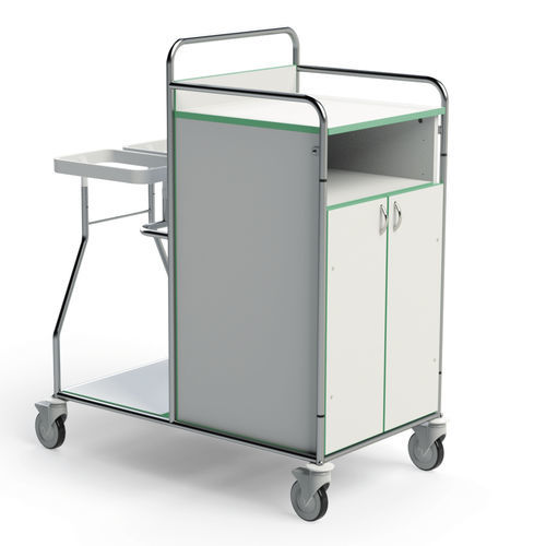 Sackhalterwagen für dreckige Wäsche - 251VN-LGH2L - Conf Industries - für saubere Wäsche / medizinisch / mit 2 Regalbrettern
