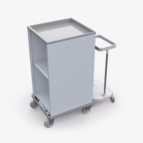 Sackhalterwagen für saubere Wäsche - 251.1 - Conf Industries - für dreckige Wäsche / medizinisch / mit Regal