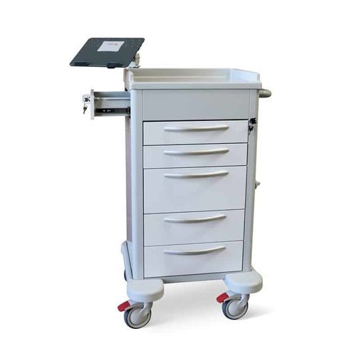 Medizinischer Wagen - Alfa 01 Plus - Conf Industries - für Kliniken / Pflege / mit Tragefläche für Laptop