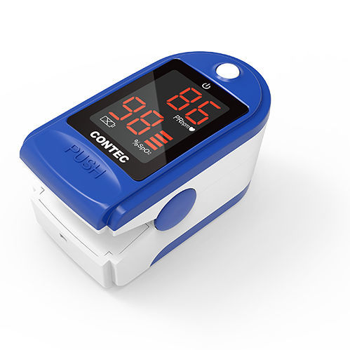 Fingerpulsoximeter - CMS50DL  - Contec Medical Systems - medizinisch / batteriebetrieben / blau