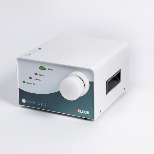 Automatische Heißsiegelmaschine - HemoWeld - Delcon  - für Blutbeutelschläuche / Tisch