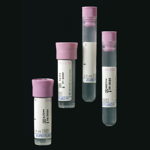K2-EDTA-Probenahmeröhrchen - 6014 series - Deltalab - Labor / zylinderförmig / Blut