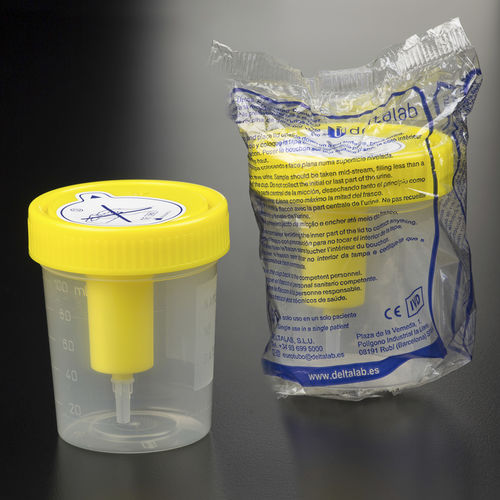 Urinprobenbehälter - 409531 - Deltalab - Polypropylen / Vakuum / mit Stöpsel