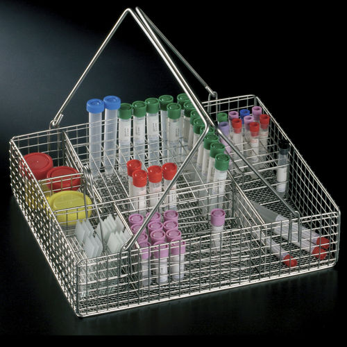 Laborkorb - H-401 - Deltalab - Lager / Edelstahl / perforiert