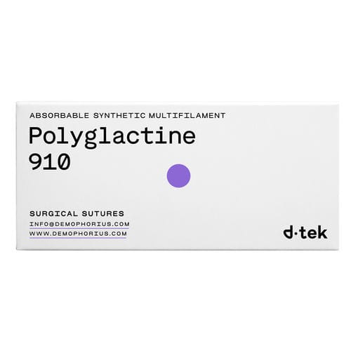 Resorbierbarer Nähfaden - PGA - Demophorius Healthcare - Allgemeinchirurgie / 3 / 8-0