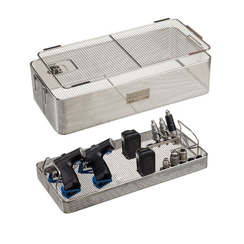 Sterilisationscontainer für orthopädische Instrumente - 18150 - DeSoutter Medical  - Aluminium / perforiert / vergittert