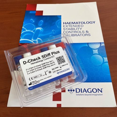 Reagenz für interne Qualitätskontrolle - D-Check-5Dif/Plus - Diagon Ltd. - als Lösung / zur Zählung von Blutzellen