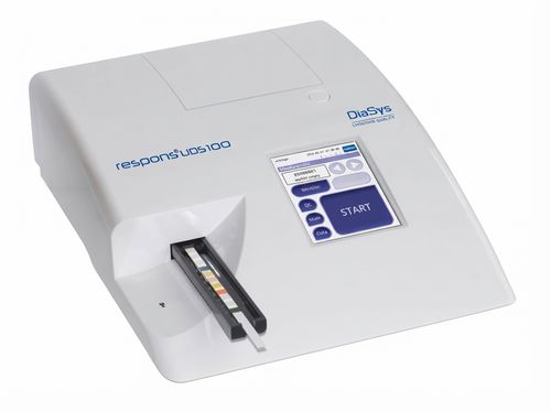 Halbautomatisches Urin-Analysegerät - respons®UDS100 - DiaSys Diagnostic Systems GmbH - Tisch / Farbmetrik / Barcode-Leser