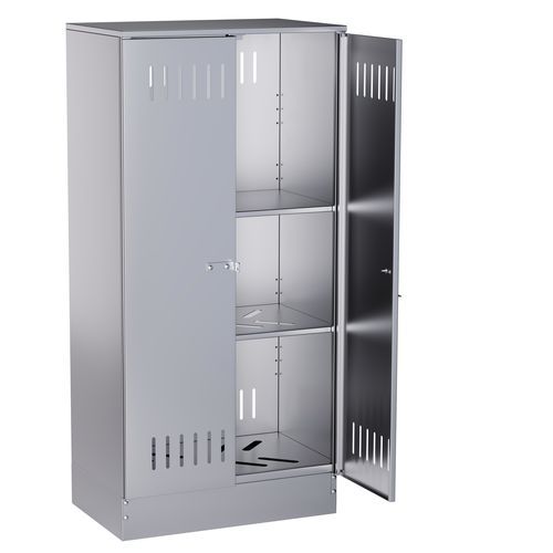 Schrank mit Tür - Discher Technik  - wandmontiert / stationär / Edelstahl