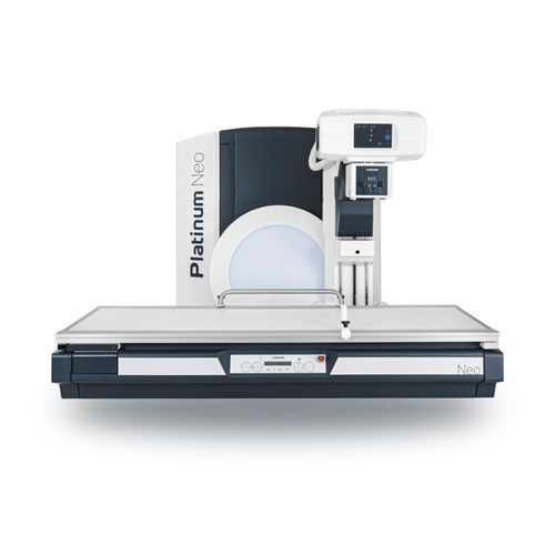 Kippbarer Röntgentisch - Platinum Neo - DMS Imaging - höhenverstellbar / mit Schwenkarm-Säule / mit Wandraster