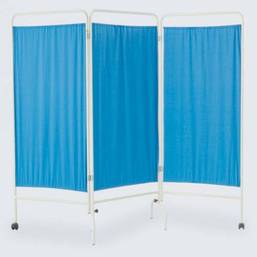 Medizinischer Bettschirm auf Rollen - 90115102 - DOLSAN MEDICAL - 3 Flügel / Vorhang / waschbar
