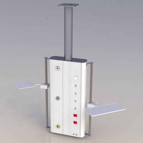 Deckenmontierter Verteilersäule - Traian™  - DZ Medicale   - für Intensivpflege / mit Einfacharm / mit Gondel
